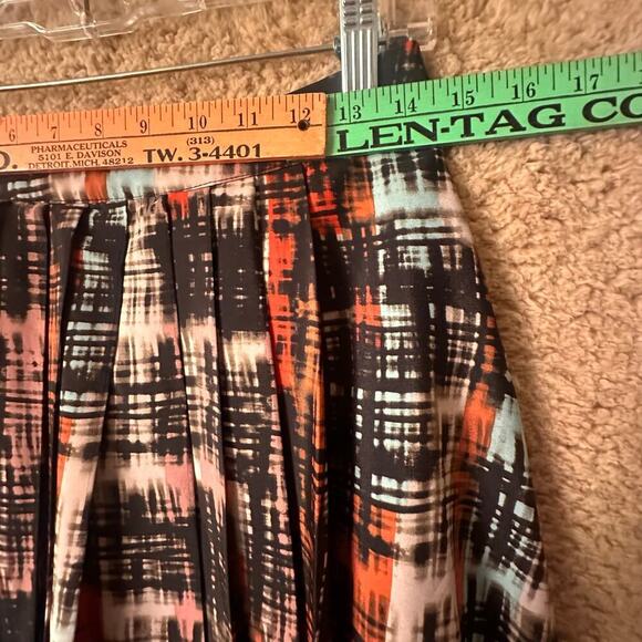 Fynn and Rose Women’s Abstract Pleated Midi Skirt Sz. 4 Anthropologie - Picture 10 of 14